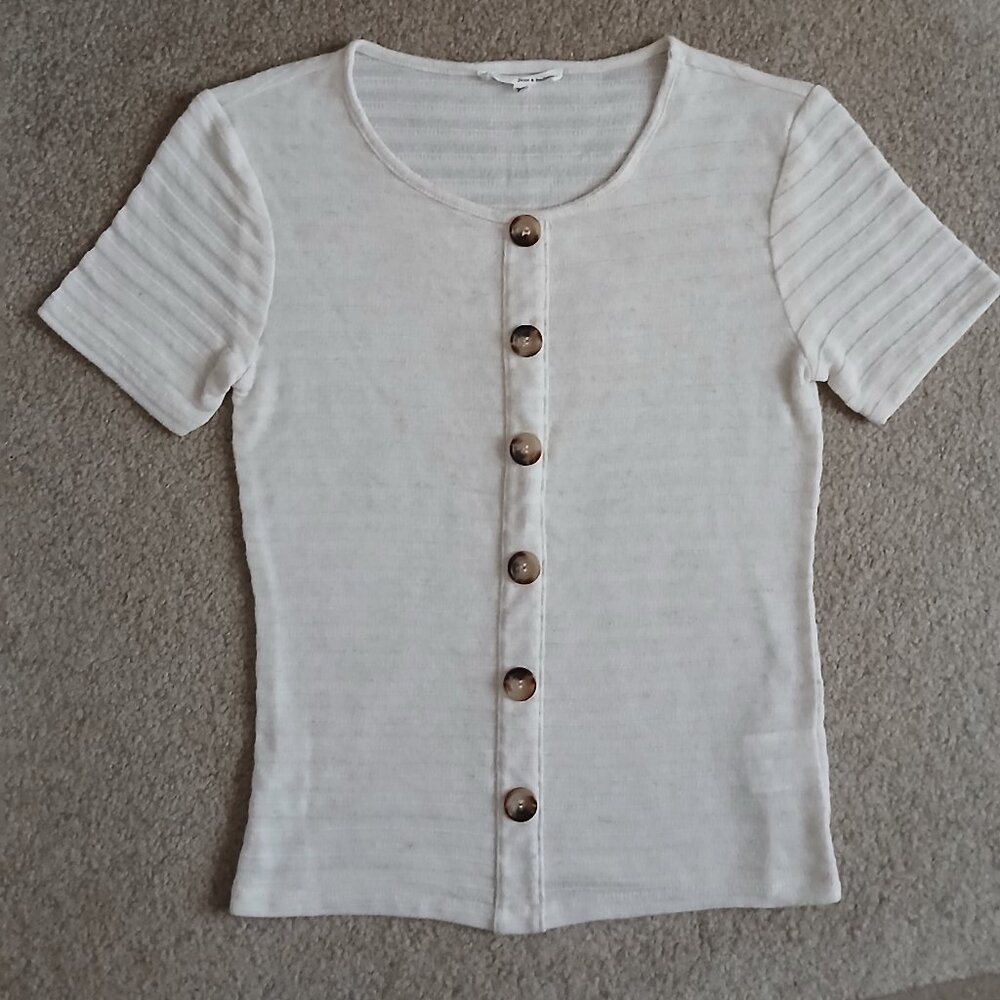 June and Hudson Light Beige Top